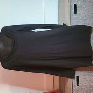 Lolë Black Organic Cotton Drape Front Dress size L